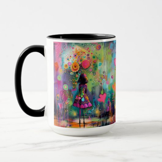 Mug Explosion de couleur lunaire (Gauche)