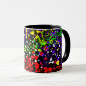 Mug Explosion de couleur points de peinture colorés mo (Devant droit)