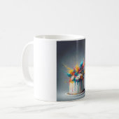 Mug Explosion de joie - Joyeux gâteau d'anniversaire (Devant gauche)
