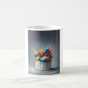Mug Explosion de joie - Joyeux gâteau d'anniversaire