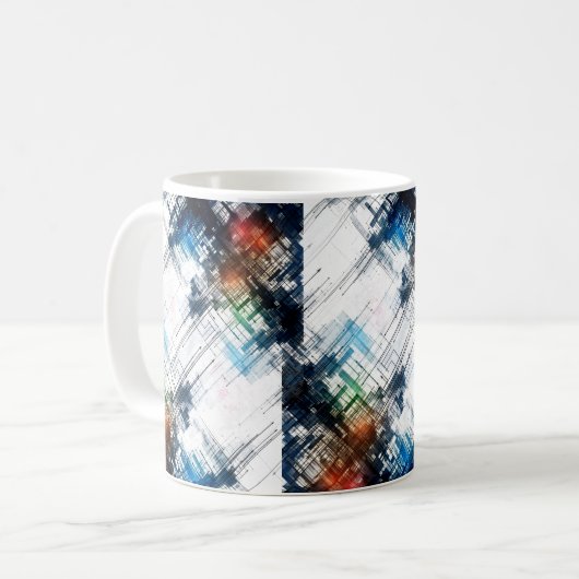 Mug Explosion de lignes (Devant gauche)