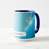 Mug Explosion de scintillement de titane cyan glacé (Devant droit)
