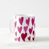 Mug Explosion du coeur du jour Valentines - rose et ro (Devant gauche)