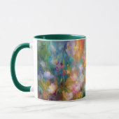 Mug Explosion florale cosmique abstraite dans des coul (Gauche)