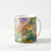 Mug Explosion florale cosmique abstraite dans des coul (Devant droit)