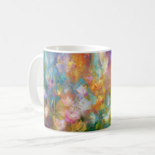 Mug Explosion florale cosmique abstraite dans des coul