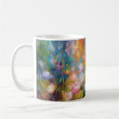 Mug Explosion florale cosmique abstraite dans des coul (Gauche)