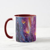 Mug Explosion florale lumineuse abstraite (Gauche)