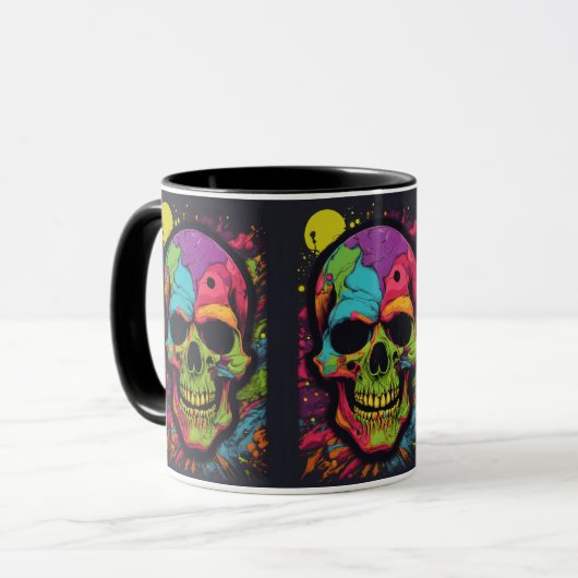 Mug Explosion psychédélique du crâne (Devant gauche)