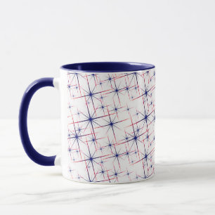Mug explosions étoiles rouges blanches & bleues
