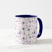 Mug explosions étoiles rouges blanches & bleues  (Devant droit)