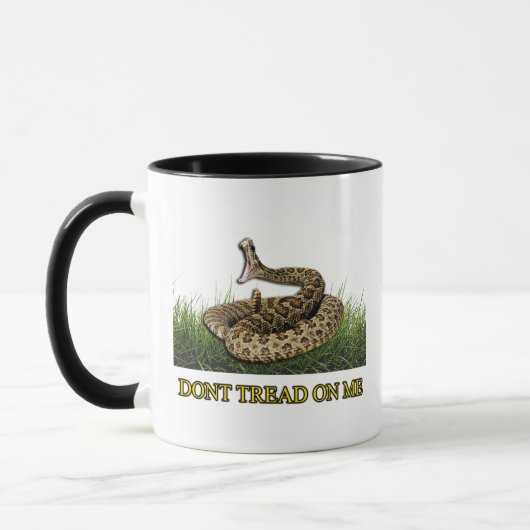 Mug Express Fuzzy® moderne Drapeau doré Noir blanc (Gauche)