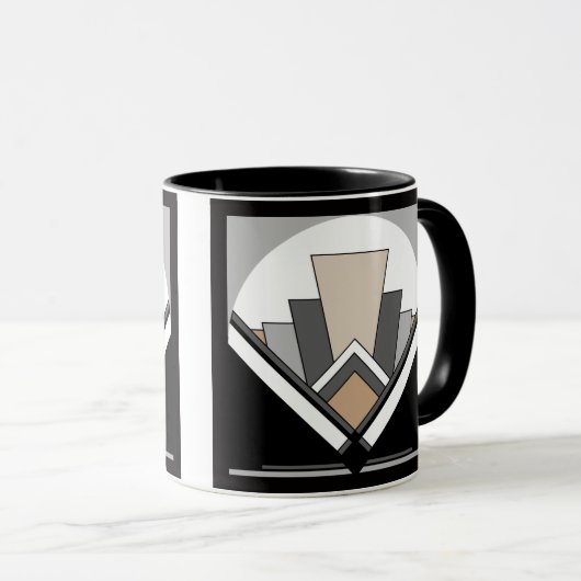 Mug Expression de ventilateur Art déco (Devant droit)