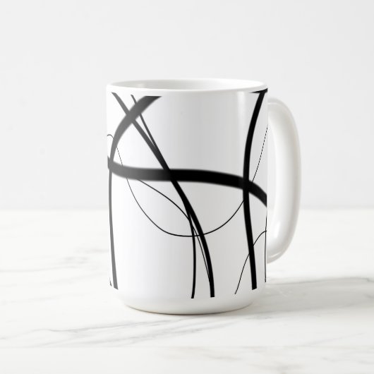 Mug Expression en noir et blanc (Devant droit)
