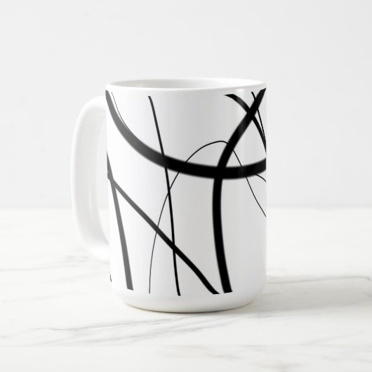 Mug Expression en noir et blanc (Devant gauche)
