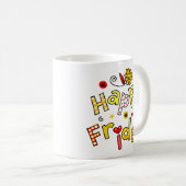 Mug Expression heureuse mignonne des textes de (Devant droit)