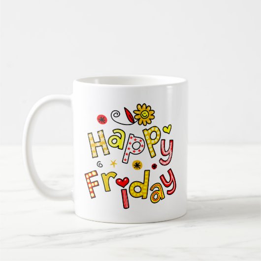 Mug Expression heureuse mignonne des textes de (Gauche)