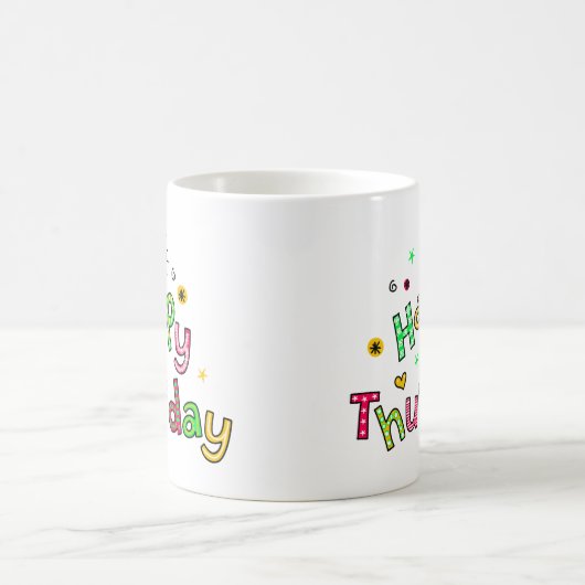 Mug Expression heureuse mignonne des textes de (Centre)
