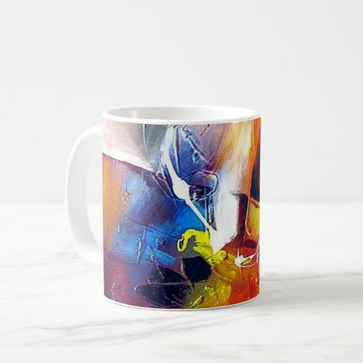 Mug Expressionnisme Abstrait moderne Modèle de peintur (Devant gauche)
