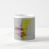 Mug Expressionniste Abstrait gris rouge jaune (Centre)