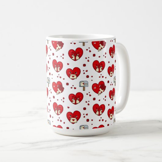 Mug Expressions profondes : Motif de la Saint Valentin (Devant droit)