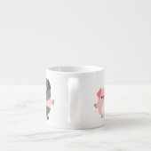 Mug Expresso avec des Cochons de Dessin Animé Mign (Dos)