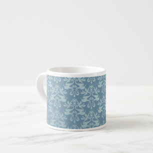 Mug expresso bleu damassé éléphant