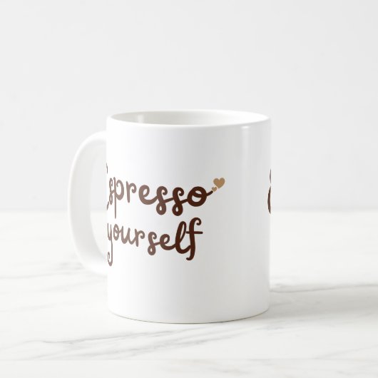 Mug Expresso vous-même jolie typographie (Devant gauche)