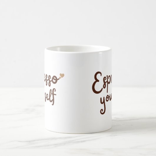 Mug Expresso vous-même jolie typographie (Centre)