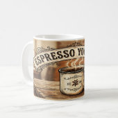 Mug Exprimez-vous - Drôle de jeu de mots sur le café v (Devant gauche)