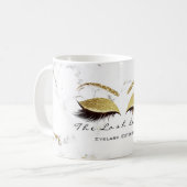 Mug Extension de cils Studio Nom maquillage Marble Gol (Devant gauche)