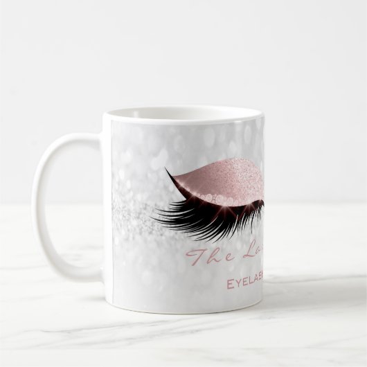Mug Extension de cils Studio Pastel rose maquillage gr (Gauche)