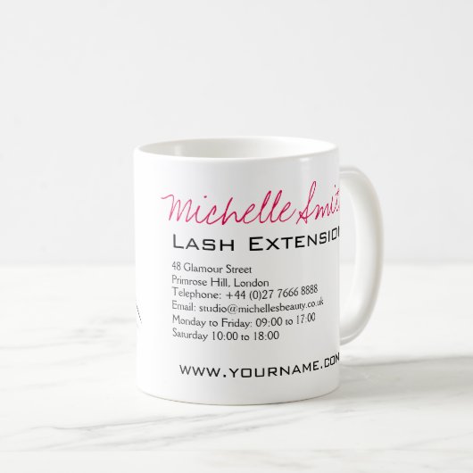 Mug Extension de la barre des cils longs (Devant droit)