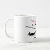 Mug Extension des longues cils des yeux fermés (Gauche)