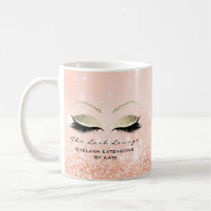 Mug Extension Eyelash Beauty Studio Gold Parties scint