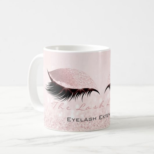 Mug Extension Lashes Studio Pastel Pink Maquillage Gir (Devant gauche)