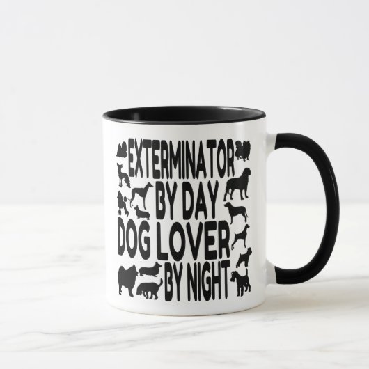 Mug Exterminateur aime les chiens (Droite)
