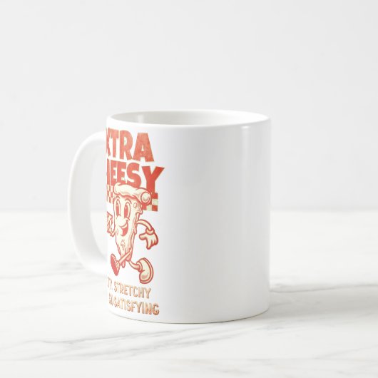 Mug Extra Cheesy Unhinged Funny Retro Funny Adult Pran (Devant gauche)