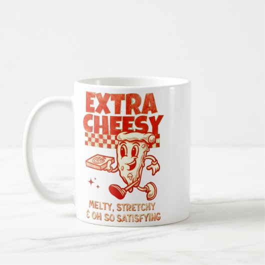 Mug Extra Cheesy Unhinged Funny Retro Funny Adult Pran (Gauche)