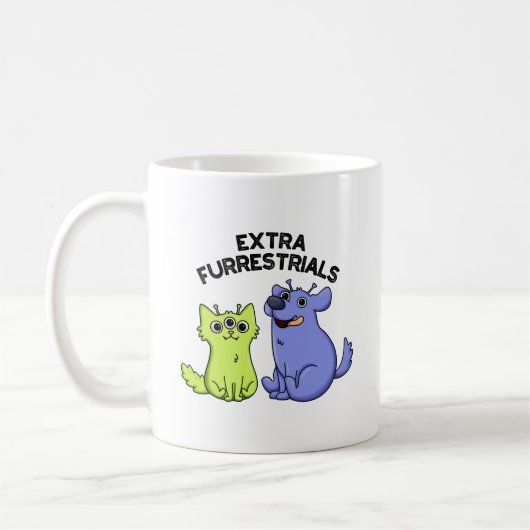 Mug Extra Furrestries Funny Alien Furry Pet (Gauche)