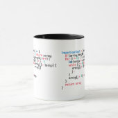 Mug Extrait de code de programmation de tri d'insertio (Centre)