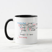 Mug Extrait de code de programmation de tri d'insertio (Gauche)