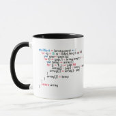 Mug Extrait du code de programmation de l'ordinateur d (Gauche)