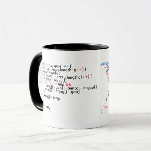 Mug Extrait du code de programmation de l'ordinateur d (Devant gauche)