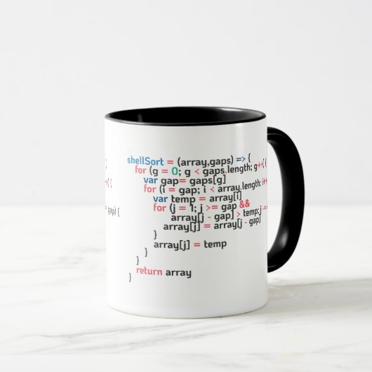 Mug Extrait du code de programmation de l'ordinateur d (Devant droit)