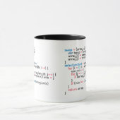 Mug Extrait du code de programmation de tri de sélecti (Centre)