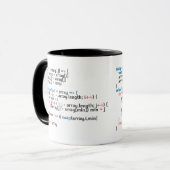 Mug Extrait du code de programmation de tri de sélecti (Devant gauche)