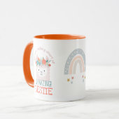 Mug EXTRAORDINAIRE AMI BESTIE BFF (ANY) Cute Llama Cus (Devant gauche)