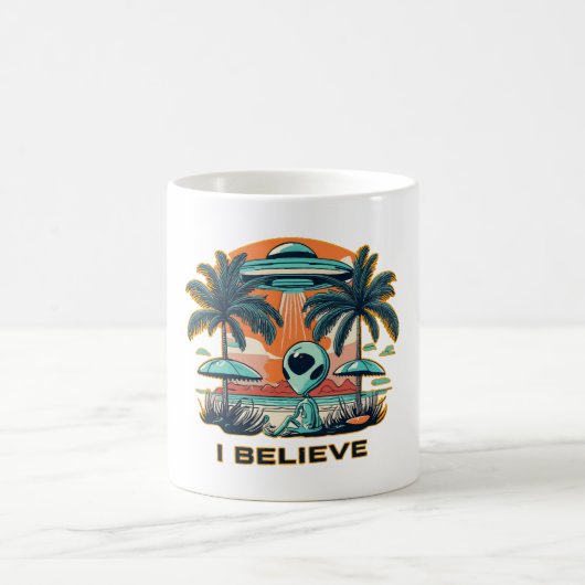Mug extraterrestre avec OVNI JE CROIS (Centre)