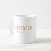 Mug Extroverti Introvert Fun Typographie Art (Devant gauche)